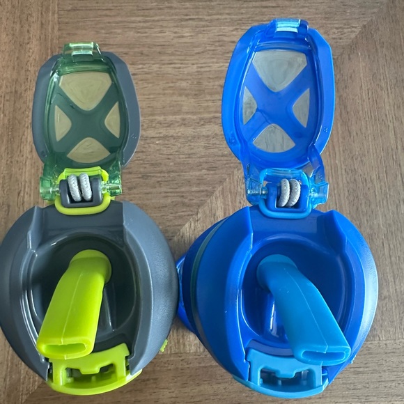 Zulu Tritan 16Oz Water Bottles 2 Pack Blue & Green Antimicrobial Silicon Straws - Picture 9 of 13